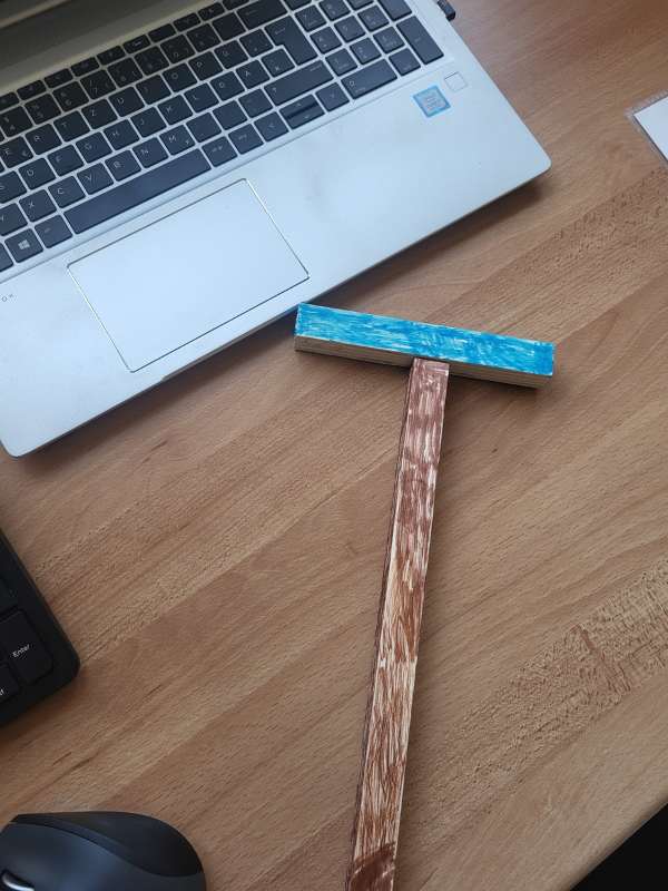 gebastelte Holzhacke basierend auf Minecraft Symbol
